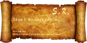 Sterl Krisztián névjegykártya