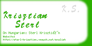 krisztian sterl business card